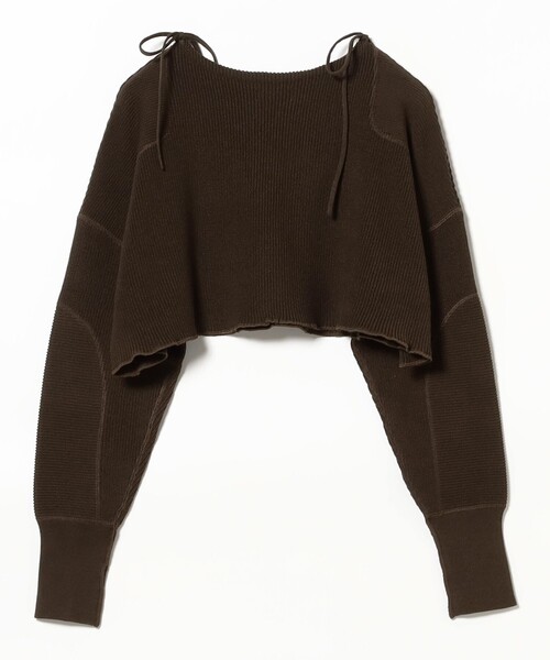 BEAMS BOY（ビームスボーイ）の「ミリタリー ショート プルオーバー（ニット/セーター・レディース・ホワイト系その他7/ダークブラウン/ネイビー・ONE SIZE）」の10枚目の写真