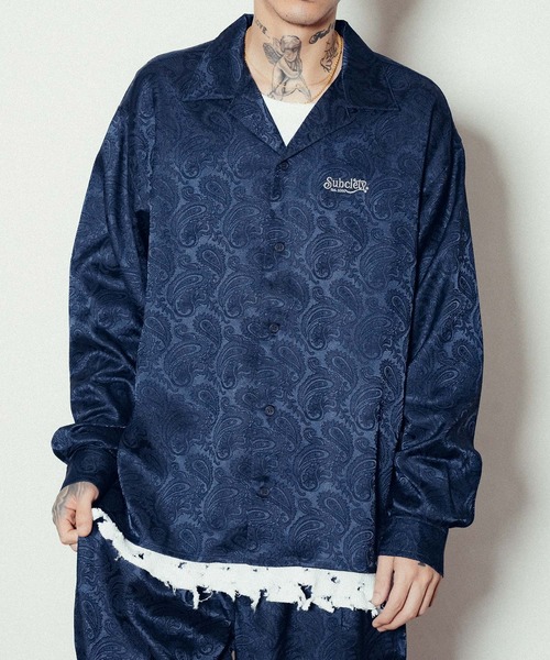 Subciety（サブサエティ）の「Paisley open collar L/S shirt（シャツ/ブラウス・メンズ・バーガンディー/ネイビー/ブラック・SMALL/MEDIUM/LARGE/X-LARGE）」の2枚目の写真
