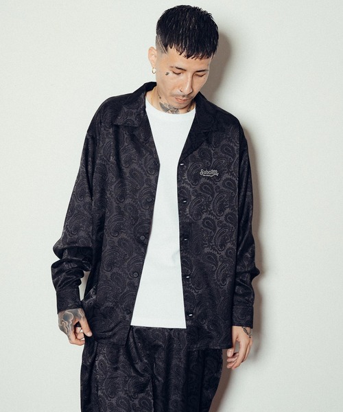 Subciety（サブサエティ）の「Paisley open collar L/S shirt（シャツ/ブラウス・メンズ・バーガンディー/ネイビー/ブラック・SMALL/MEDIUM/LARGE/X-LARGE）」の7枚目の写真