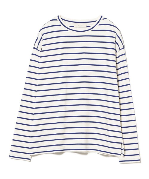 B:MING by BEAMS(ビーミングバイビームス)の「ボーダー ロンT × Vネック ニット セット(ニット/セーター・レディース・チャコールグレー/オフホワイト/ダークブラウン・ONE SIZE)」の8枚目の写真