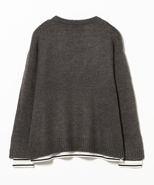 B:MING by BEAMS(ビーミングバイビームス)の「ボーダー ロンT × Vネック ニット セット(ニット/セーター・レディース・チャコールグレー/オフホワイト/ダークブラウン・ONE SIZE)」の16枚目の写真