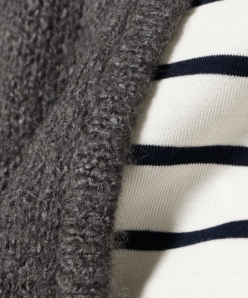 B:MING by BEAMS(ビーミングバイビームス)の「ボーダー ロンT × Vネック ニット セット(ニット/セーター・レディース・チャコールグレー/オフホワイト/ダークブラウン・ONE SIZE)」の17枚目の写真