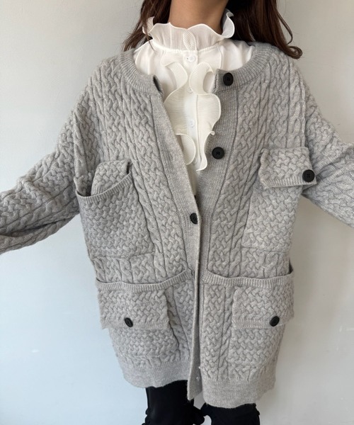 SANSeLF（サンセルフ）の「【SANSeLF】 プリーツフリル スタンドネック フェイクトップス 付け襟 saa25s014（付け襟・レディース・ホワイト/ブラック・FREE）」の4枚目の写真