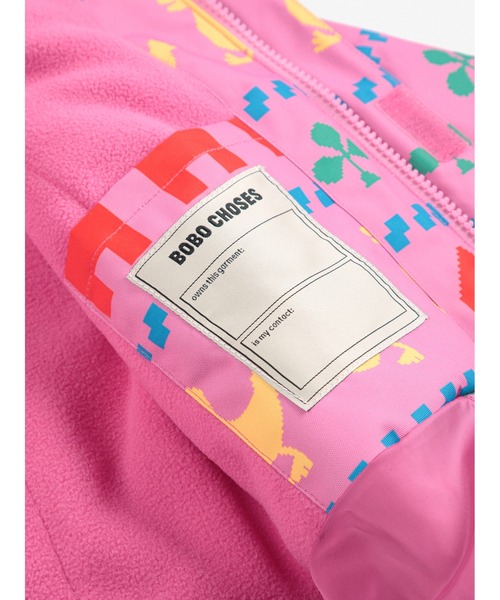 BOBO CHOSES(ボボショーズ)の「Farm all over ski anorak(ダウンジャケット/コート・キッズ・フューシャピンク・4-5YEAR/6-7YEAR/8-9y/10-11y/12-13y/2-3YEAR)」の9枚目の写真