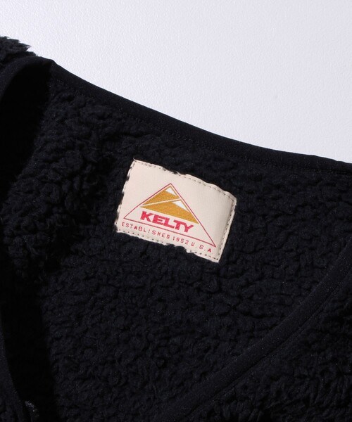 KELTY(ケルティ)の「【KELTY×GLOSTER】別注 シャギーフリース ジップカーディガン(カーディガン/ボレロ・メンズ・ブラック/ブルー/アイボリー・M/L)」の4枚目の写真