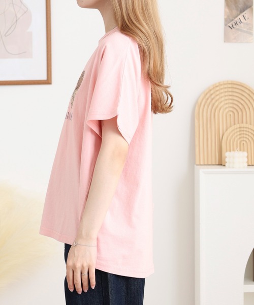 Emago(イマゴ)の「EMAGO ねこアイスクリーム刺繍ドルマンT(Tシャツ/カットソー・レディース・ピンク/ホワイト/チャコールグレー・FREE)」の11枚目の写真