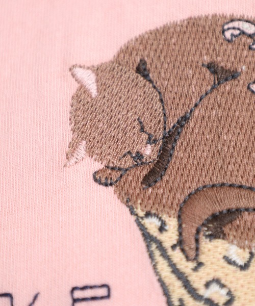 Emago(イマゴ)の「EMAGO ねこアイスクリーム刺繍ドルマンT(Tシャツ/カットソー・レディース・ピンク/ホワイト/チャコールグレー・FREE)」の15枚目の写真