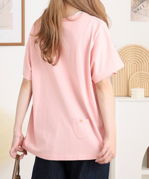 Emago(イマゴ)の「EMAGO ねこアイスクリーム刺繍ドルマンT(Tシャツ/カットソー・レディース・ピンク/ホワイト/チャコールグレー・FREE)」の7枚目の写真