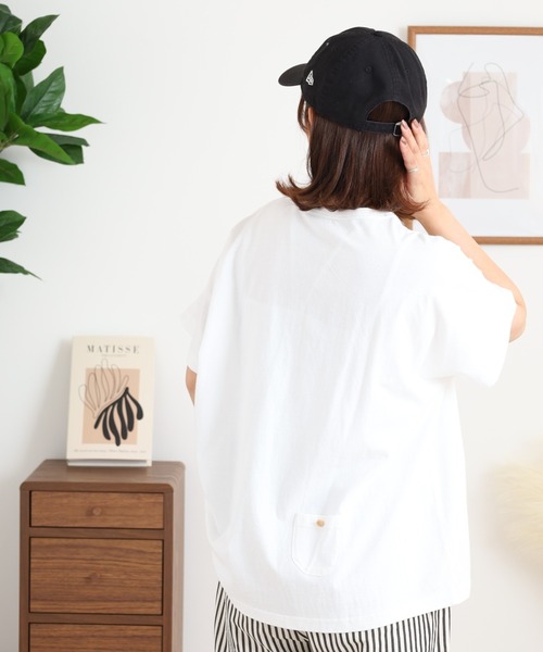 Emago(イマゴ)の「EMAGO ねこアイスクリーム刺繍ドルマンT(Tシャツ/カットソー・レディース・ピンク/ホワイト/チャコールグレー・FREE)」の20枚目の写真