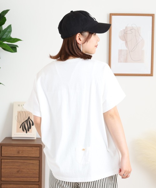 Emago(イマゴ)の「EMAGO ねこアイスクリーム刺繍ドルマンT(Tシャツ/カットソー・レディース・ピンク/ホワイト/チャコールグレー・FREE)」の21枚目の写真