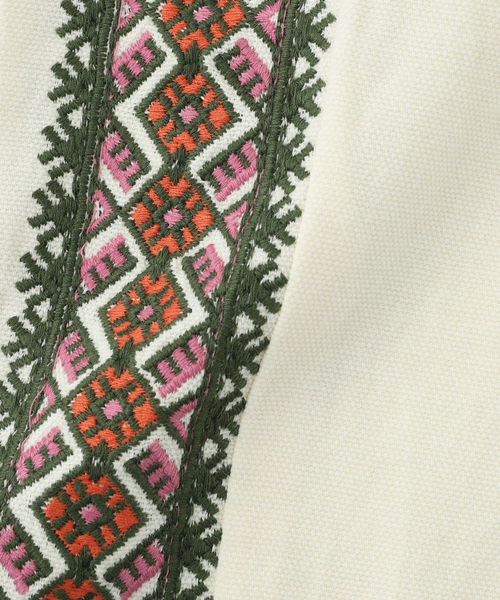 EDIFICE（エディフィス）の「LEIN  (リーン) 別注 Embroidery イージーパンツ（その他パンツ・メンズ・ホワイト系その他/ブラック・LARGE/MEDIUM）」の9枚目の写真