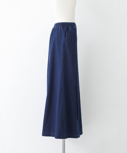 n'OrLABEL（ノアールレーベル）の「『ドロストストレッチデニムスカート』（デニムスカート・レディース・ブラック/ブルー・2/1）」の7枚目の写真