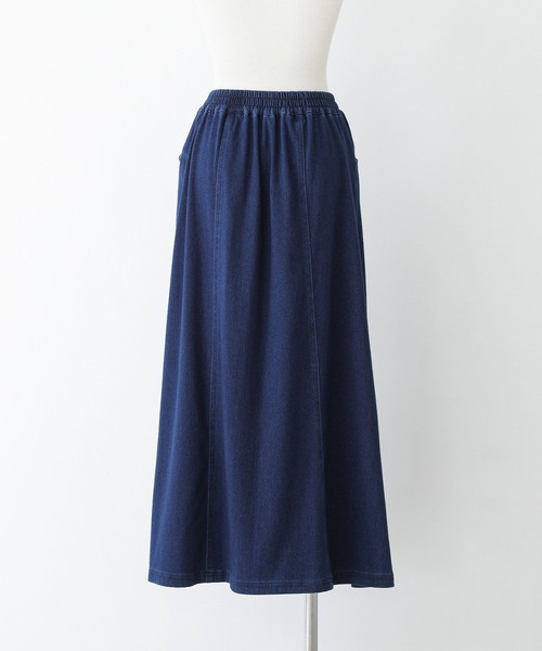 n'OrLABEL（ノアールレーベル）の「『ドロストストレッチデニムスカート』（デニムスカート・レディース・ブラック/ブルー・2/1）」の8枚目の写真