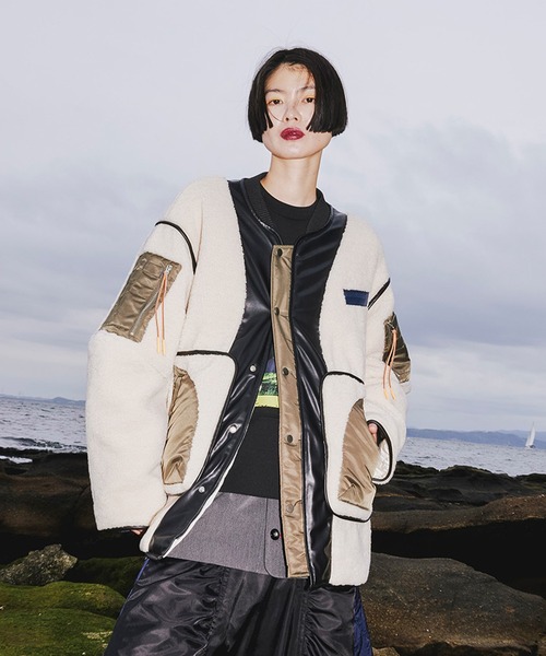 REVERSIBLE MIXED FABRIC CT（ノーカラーコート）｜OMMO（オーエム