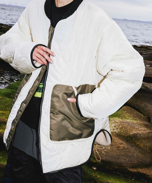 ジャケット・アウター OMMO REVERSIBLE MIXED FABRIC CT OMMO ONLINE STORE / REVERSIBLE MIXED FABRIC CT