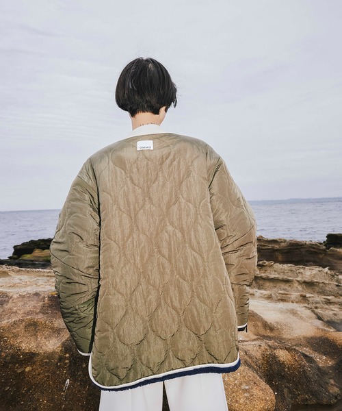 REVERSIBLE MIXED FABRIC CT（ノーカラーコート）｜OMMO（オーエム