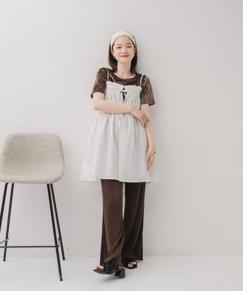 90s vintage レトロ　ワンピース　レトロガール　カジュアル RETRO GIRL（レトロガール）の「2wayスクエアネックOP