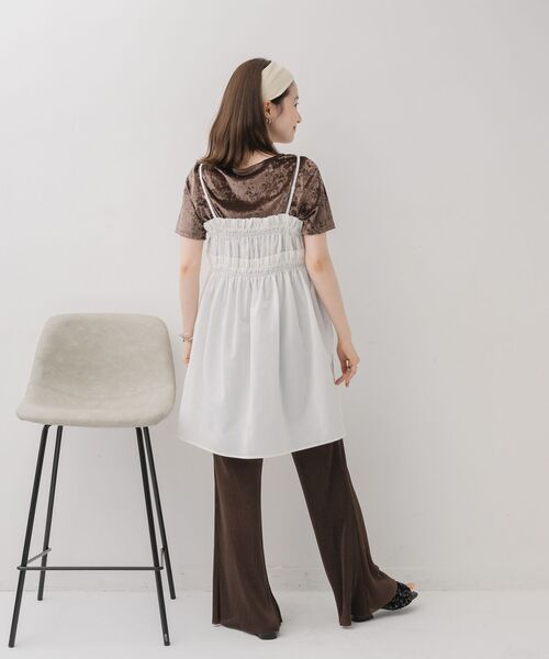 RETRO GIRL(レトロガール)の「キャミフリルチュニックOP(ワンピース・レディース・ホワイト/ブラック・FREE)」の6枚目の写真