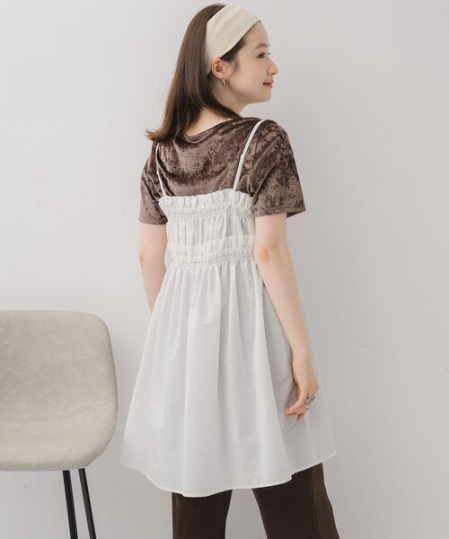 RETRO GIRL(レトロガール)の「キャミフリルチュニックOP(ワンピース・レディース・ホワイト/ブラック・FREE)」の10枚目の写真