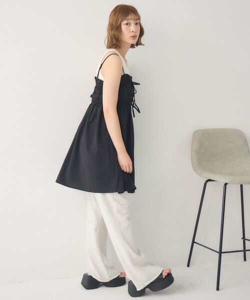 RETRO GIRL(レトロガール)の「キャミフリルチュニックOP(ワンピース・レディース・ホワイト/ブラック・FREE)」の13枚目の写真