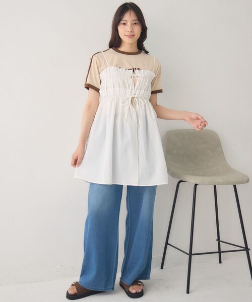 RETRO GIRL(レトロガール)の「キャミフリルチュニックOP(ワンピース・レディース・ホワイト/ブラック・FREE)」の22枚目の写真