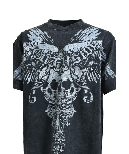 BREATH(ブレス)の「SKULL WING LOGO TEE(Tシャツ/カットソー・メンズ・ブラック/ブラウン・XX-LARGE/X-LARGE/MEDIUM/LARGE)」の4枚目の写真