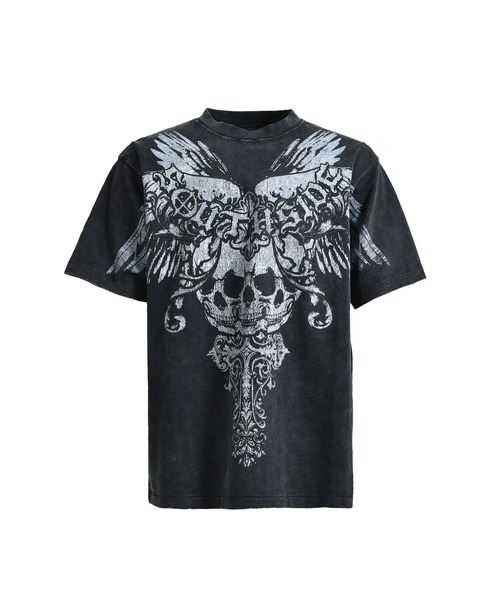 BREATH(ブレス)の「SKULL WING LOGO TEE(Tシャツ/カットソー・メンズ・ブラック/ブラウン・XX-LARGE/X-LARGE/MEDIUM/LARGE)」の9枚目の写真