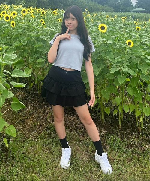 algy(アルジー)の「カットソーフリルスカパン(スカート・キッズ・ブラック/グレー・XX-SMALL/X-SMALL/MEDIUM/SMALL)」の15枚目の写真