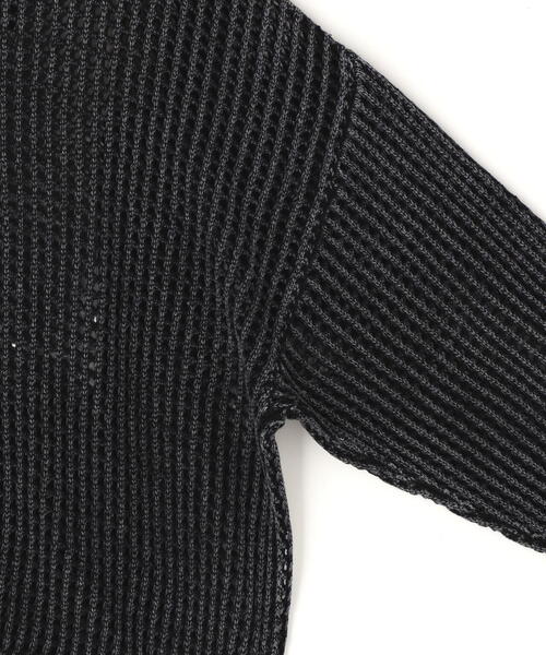 DANKE SCHON（ダンケシェーン）の「DankeSchon/ダンケシェーン/CHEMICAL MESH KNIT CREWNECK（ニット/セーター・メンズ・ブラック・L/M）」の8枚目の写真