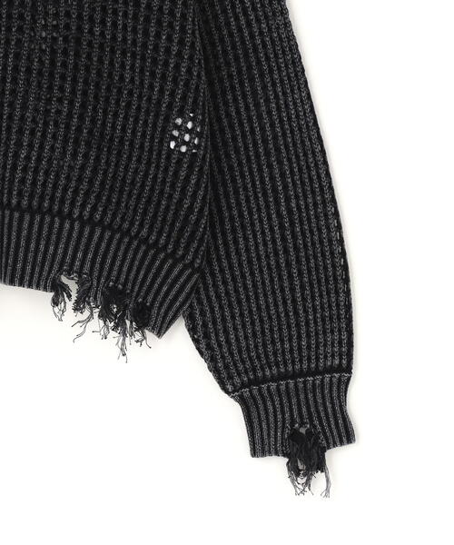 DANKE SCHON（ダンケシェーン）の「DankeSchon/ダンケシェーン/CHEMICAL MESH KNIT CREWNECK（ニット/セーター・メンズ・ブラック・L/M）」の9枚目の写真