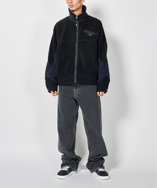 MIDWEST（ミッドウエスト）の「TOGA VIRILIS Wool jersey blouson（ブルゾン・メンズ・ブラック/ベージュ・46/48）」の2枚目の写真