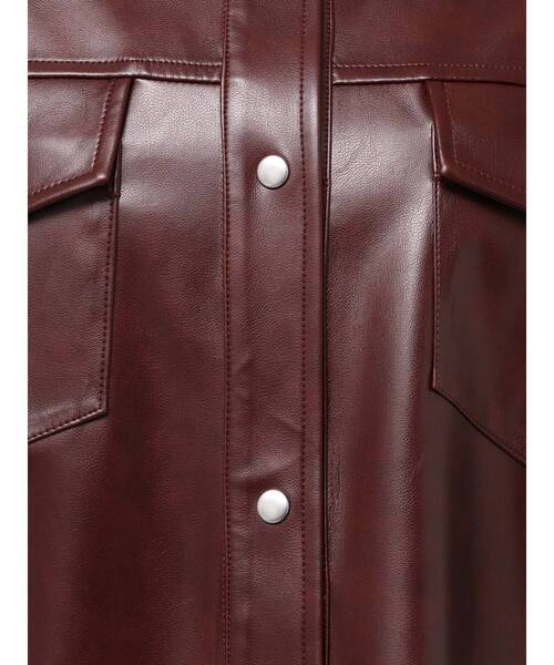 GYDA（ジェイダ）の「フェイクレザースタイリングシャツ（シャツ/ブラウス・レディース・ブラック/レッド・FREE）」の21枚目の写真