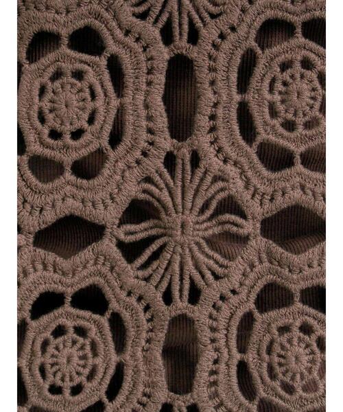 SM2（エスエムツー）の「マシンクロシェ編みベスト（ベスト・レディース・ブラック/ダークブラウン/キナリ・F）」の22枚目の写真