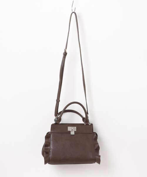 JILL STUART（ジルスチュアート）の「JILL STUART(ジル スチュアート)　ラッフル　2WAYハンド（ハンドバッグ・レディース・シルバー/チョコ/ブラック・FREE）」の2枚目の写真