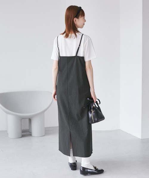 ROPE' PICNIC（ロペピクニック）の「ストライプアイラインキャミワンピース/セットアップ対応（ワンピース・レディース・ライトグレー/ネイビー・FREE）」の19枚目の写真