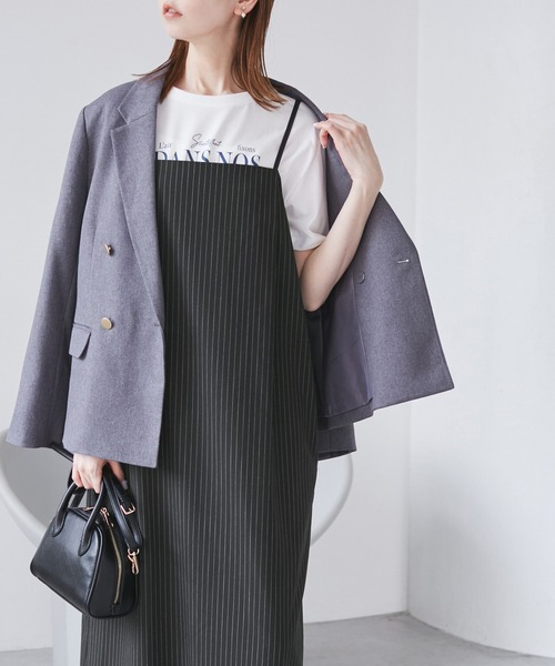 【ロビライ】 セール】ストライプアイラインキャミワンピース/セットアップ対応