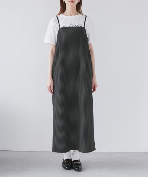 ROPE' PICNIC（ロペピクニック）の「ストライプアイラインキャミワンピース/セットアップ対応（ワンピース・レディース・ライトグレー/ネイビー・FREE）」の13枚目の写真