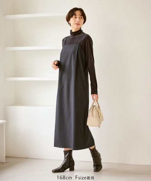 セール】ストライプアイラインキャミワンピース/セットアップ対応