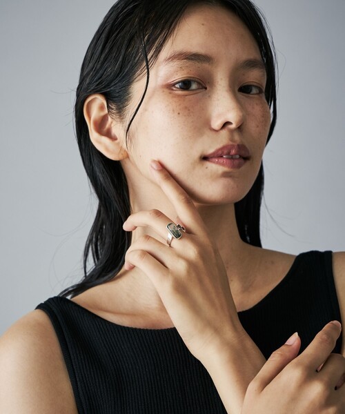 【新品未使用】2025年秋の新作Jouete フォークリング モスアゲート フォークリング] モスアゲート（リング）｜Jouete（ジュエッテ）の