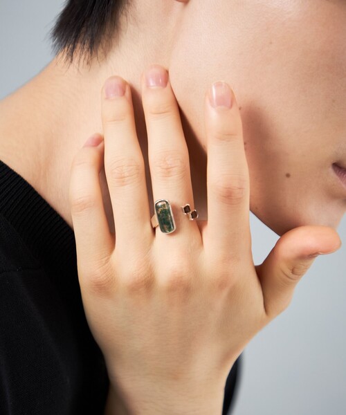 【STEPHEN DWECK】モスアゲート シルバー リング STEPHEN DWECK】モスアゲート シルバー リング STEPHEN DWECK