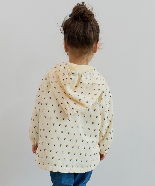 moimoln（モイモルン）の「【ReRe】フード付きウィンドブレーカー（ナイロンジャケット・キッズ・ミント/クリーム・90cm/100cm/110cm/120cm/130cm）」の21枚目の写真