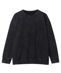 ブラックアウト ピグメント加工 オーバーサイズ トレーナー【セットアップ対応可】