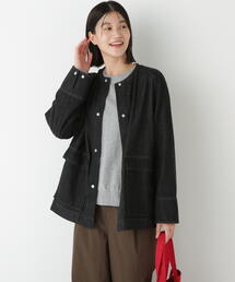 くぅ　ヒューマンウーマン デニムブルゾン ヒューマンウーマン human woman 8ozデニムブルゾン （ブルー