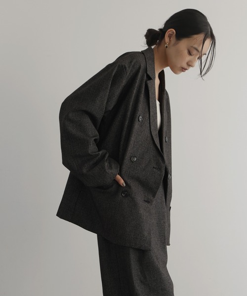 hellam(へラム)の「チェックテーラードジャケット(テーラードジャケット・レディース・ブラック/ブラウン/ベージュ・FREE)」の12枚目の写真