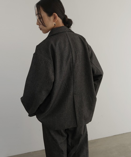 hellam(へラム)の「チェックテーラードジャケット(テーラードジャケット・レディース・ブラック/ブラウン/ベージュ・FREE)」の14枚目の写真