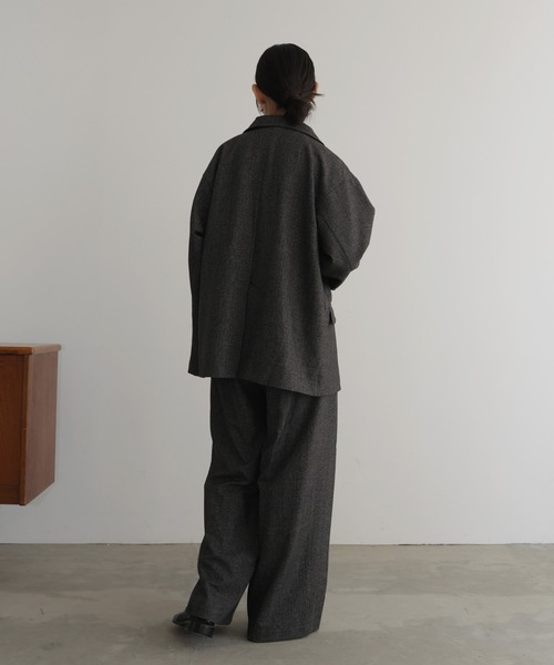 hellam(へラム)の「チェックテーラードジャケット(テーラードジャケット・レディース・ブラック/ブラウン/ベージュ・FREE)」の15枚目の写真