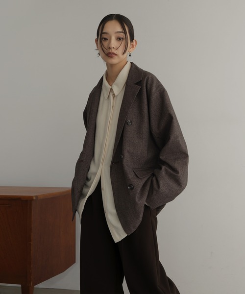 チェックテーラードジャケット（テーラードジャケット）｜hellam