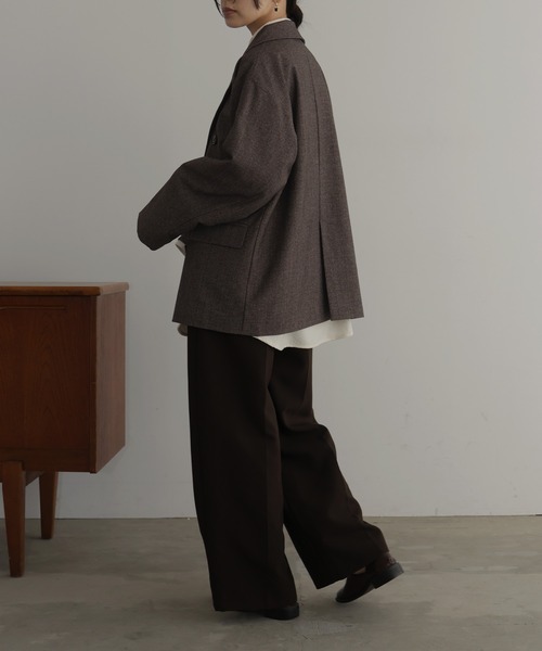 hellam(へラム)の「チェックテーラードジャケット(テーラードジャケット・レディース・ブラック/ブラウン/ベージュ・FREE)」の22枚目の写真