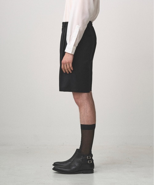 Juha（ユハ）の「2TUCK EASY SHORTS（スラックス・メンズ・ブラック/ネイビー/ブラウン・2/3/4）」の9枚目の写真