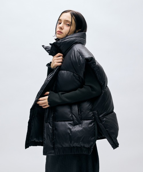 【翌日発送可です】おこめこ ブラック ダウンベスト TATRAS（タトラス） アウター ダウン MELKO メルコ ダウンベスト